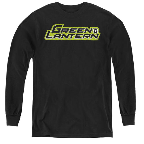 Green Lantern Scribble Title Youth Long Sleeve T-Shirt
