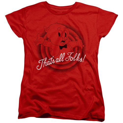 Looney Tunes Thats All Folks Womens T-Shirt