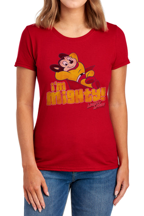 Mighty Mouse Im Mighty Womens T-Shirt