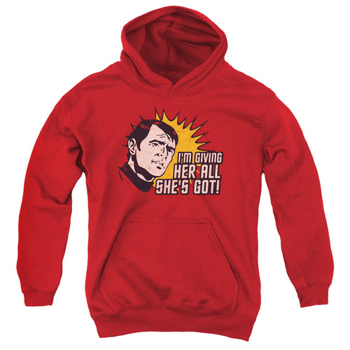 Star Trek Scotty Giving Her All Youth Hoodie
