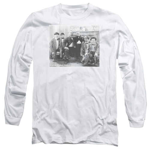 The Three Stooges Hello Hello Hello Long Sleeve T-Shirt