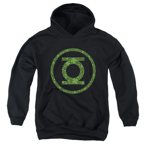 Green Lantern St. Patrick'S Day Shamrock Logo Youth Hoodie