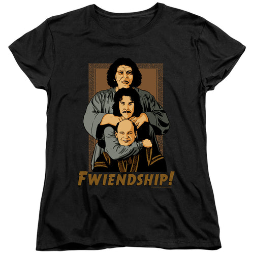 The Princess Bride Fwiendship Black Womens T-Shirt