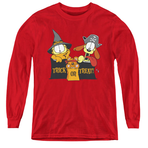 Garfield Trick Or Treat Youth Long Sleeve T-Shirt