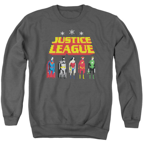 Justice League Standing Below Crewneck Sweatshirt