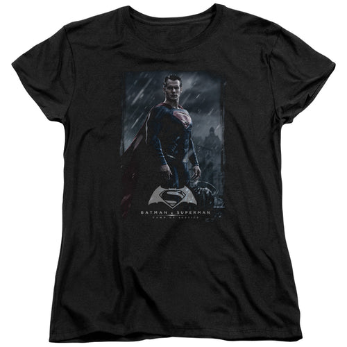 Batman v Superman Supe Poster Womens T-Shirt