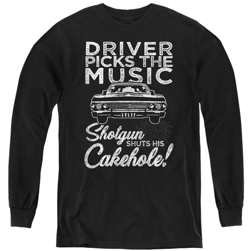 Supernatural Driver Picks the Music Youth Long Sleeve T-Shirt