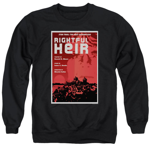 Star Trek Rightful Heir Black Crewneck Sweatshirt