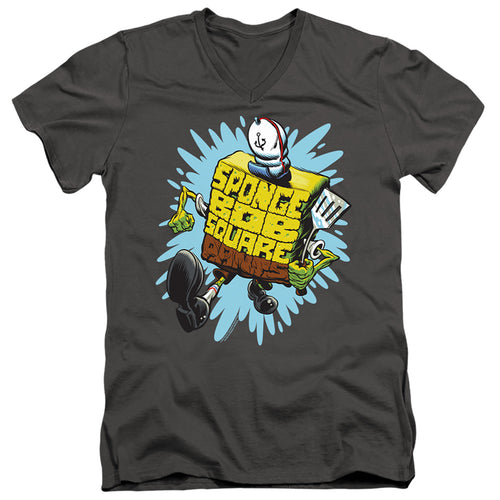 Spongebob Squarepants Letter Art V-Neck T-Shirt