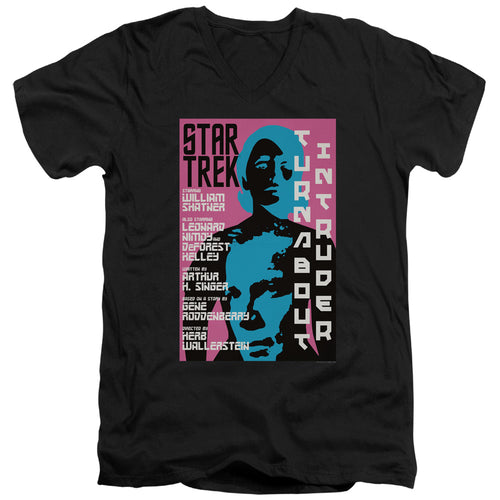 Star Trek Juan Ortiz Turnabout Intruder Black V-Neck T-Shirt