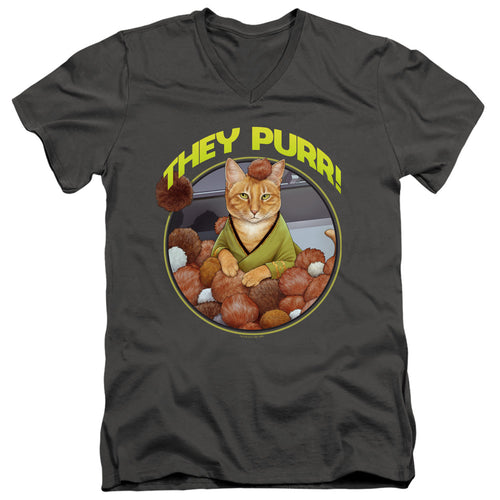 Star Trek Cats They Purr V-Neck T-Shirt