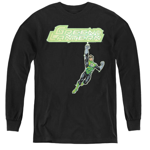 Green Lantern Energy Construct Logo Youth Long Sleeve T-Shirt