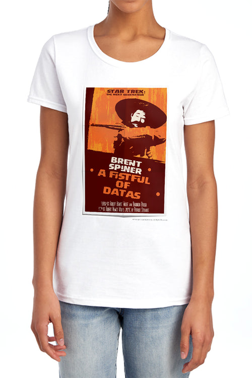 Star Trek A Fistful of Datas Womens T-Shirt