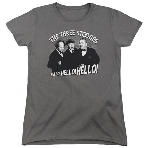 The Three Stooges Hello Again Womens T-Shirt