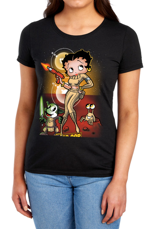 Betty Boop Star Princess Womens T-Shirt