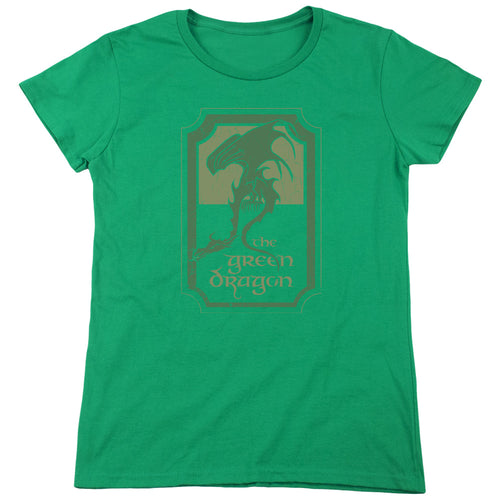 Lord of the Rings Green Dragon Tavern Womens T-Shirt