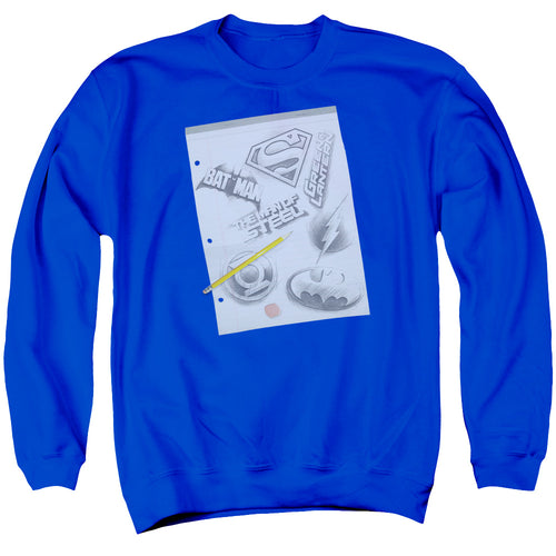 DC Comics Logo Note Paper Crewneck Sweatshirt