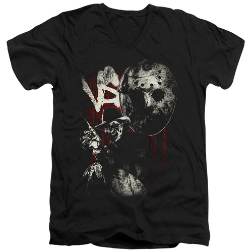 Freddy vs Jason Scratches V-Neck T-Shirt