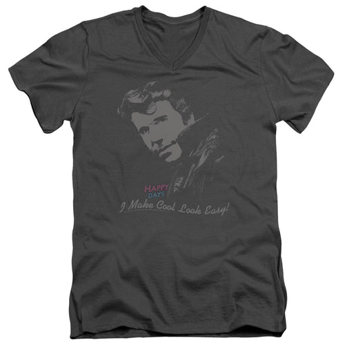 Happy Days Cool Fonz V-Neck T-Shirt