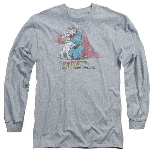 Superman And His Dog Long Sleeve T-Shirt