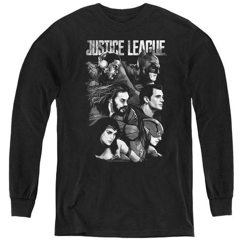 Justice League Pushing Forward Youth Long Sleeve T-Shirt