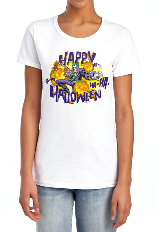 Batman Ha Ha Halloween Womens T-Shirt