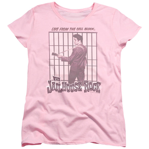 Elvis Presley Cell Block Rock Womens T-Shirt