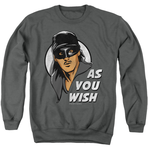 The Princess Bride As You Wish Charcoal Crewneck Sweatshirt