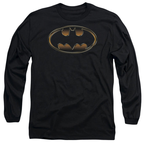 Batman Black & Gold Embossed Long Sleeve T-Shirt