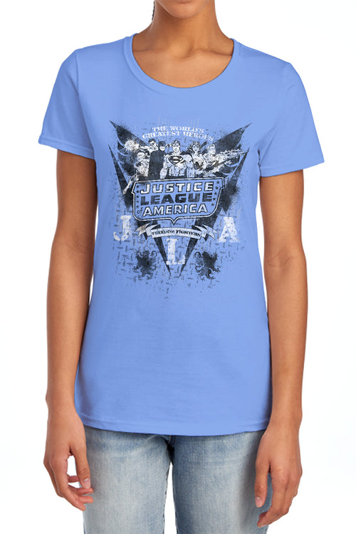 DC Comics Greatest Heroes Womens T-Shirt