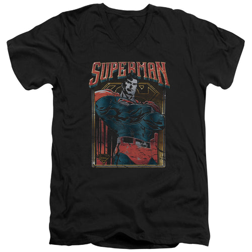 Superman Head Bang V-Neck T-Shirt