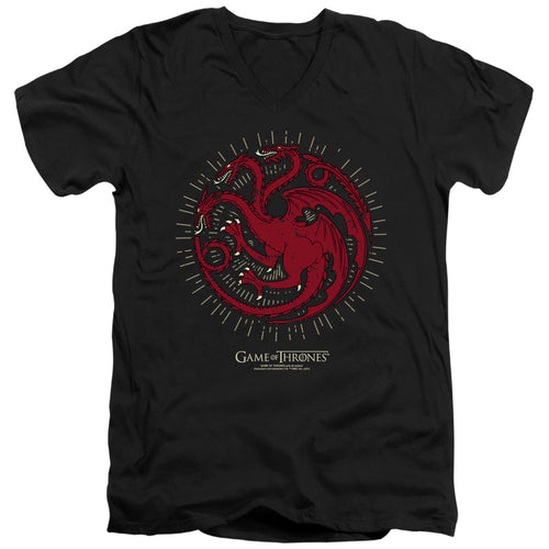 Game of Thrones Targaryen Burst Sigil V-Neck T-Shirt