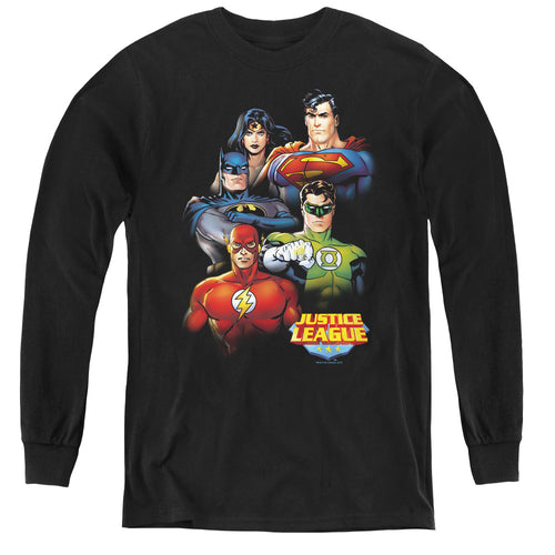 Justice League Group Portrait Youth Long Sleeve T-Shirt