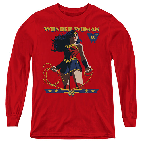 Wonder Woman WW 80th Stance Youth Long Sleeve T-Shirt