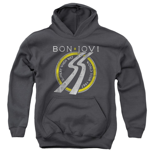 Bon Jovi Slippery When Wet World Tour Youth Hoodie
