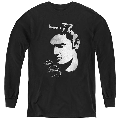 Elvis Presley Simple Face Youth Long Sleeve T-Shirt