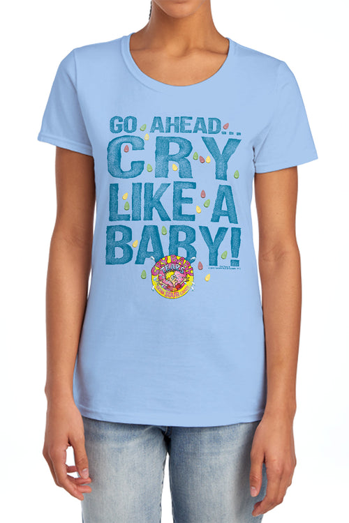 Dubble Bubble Cry Like a Baby Womens T-Shirt