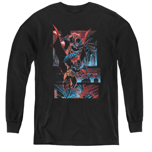 Batman Dark Knight Panels Youth Long Sleeve T-Shirt