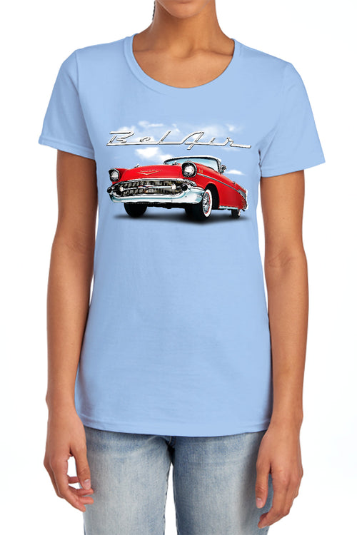 Chevy Bel Air Clouds Womens T-Shirt