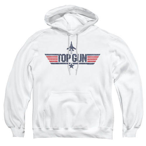 Top Gun Logo White Pullover Hoodie