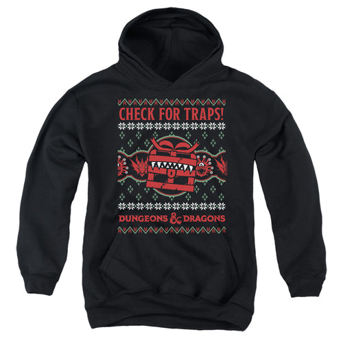 Dungeons & Dragons Check for Traps Ugly Christmas Youth Hoodie