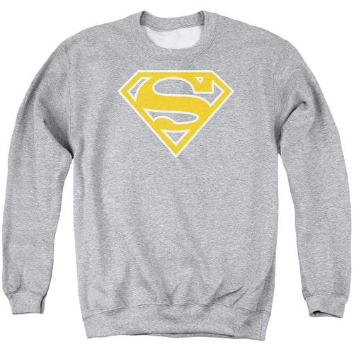 Superman Lt Orange & White Shield Crewneck Sweatshirt