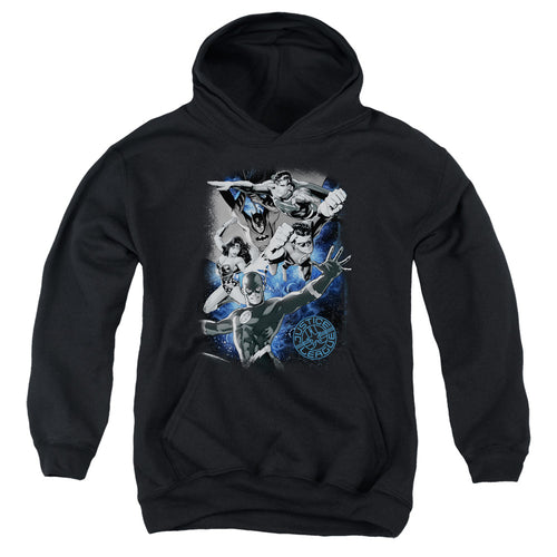 Justice League Galactic Attack Nebula Youth Hoodie