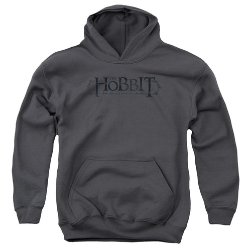 The Hobbit Ornate Logo Charcoal Youth Hoodie