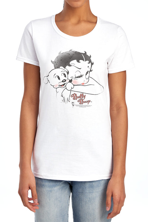Betty Boop Vintage Wink Womens T-Shirt