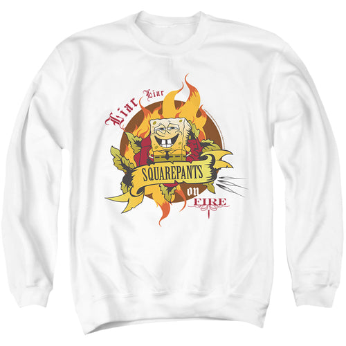 Spongebob Squarepants Liar Liar Pants on Fire Crewneck Sweatshirt
