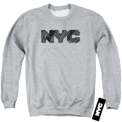 New York City Map Fill Crewneck Sweatshirt