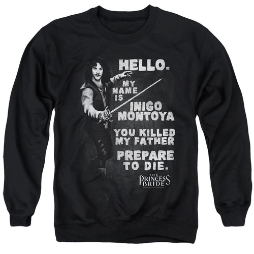The Princess Bride Hello Again Black Crewneck Sweatshirt