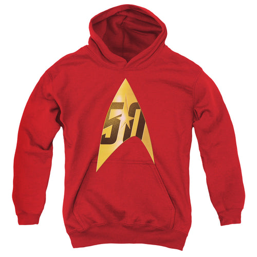 Star Trek 50th Anniversary Delta Red Youth Hoodie