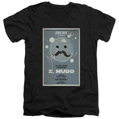 Star Trek Juan Ortiz I Mudd Black V-Neck T-Shirt